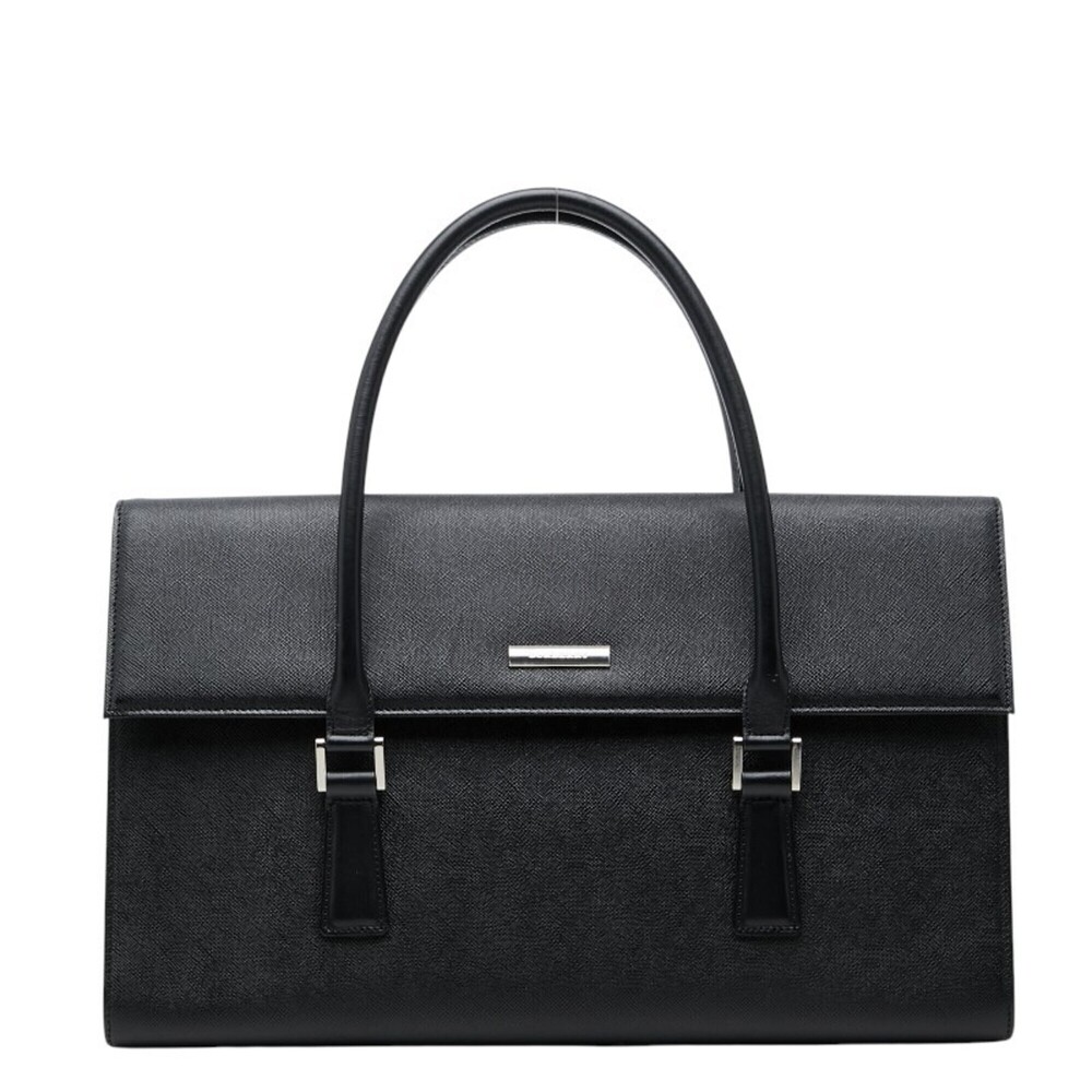 Burberry Nova Check Handbag, Black Leather, Women's BURBERRY